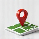 Stylized map pin icon